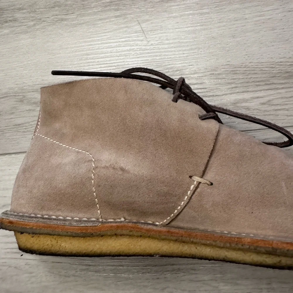 Yves Saint Laurent YSL Slp Desert Chukka Suede Boots Tan Mens 7.5 EU 40.5 Italy